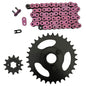 Solid Spare Pink 520x60 Drive Chain & 12/32 Sprockets for Polaris RZR 170 fits 2009-2016