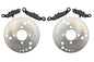 Solid Spare 2 Front Disc Brake Rotors & Semi-Metallic Pads for Kawasaki KFX700 2004-2009
