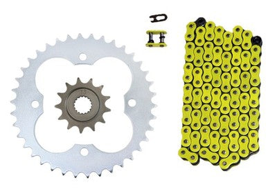 Solid Spare Yellow 520x94 O-Ring Chain, 14/38 Sprockets for Honda TRX450R Sportrax 2004-2005