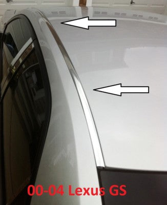 For 2000-2004 LEXUS GS CHROME ROOF TOP TRIM MOLDING KIT