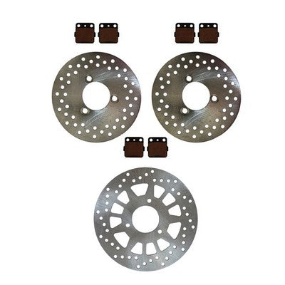 Solid Spare Front & Rear Disc Brake Rotors & Pads for Honda TRX300EX & TRX300X Sportrax