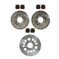 Solid Spare Front & Rear Disc Brake Rotors & Pads for Honda TRX300EX & TRX300X Sportrax