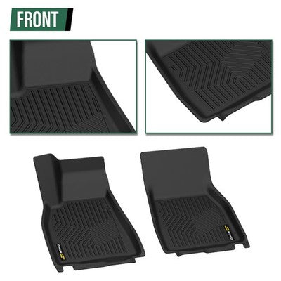 Solid Spare 3D Molded TPE Floor Mats Cargo Liner Fit For 2021-2024 Tesla Model S All Weather