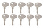 (10) Keys For Mitsubishi Forklift Dozer Tractor International CAT Kubota 12343