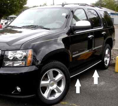 CHROME RUNNING BOARD TRIM MOLDING PACKAGE For CHEVY TAHOE SUBURBAN 2007-2014