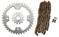 Solid Spare Natural 520x94 O-Ring Drive Chain & 14/38 Sprockets for Kawasaki KFX450R 2008-14