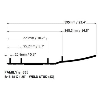 Solid Spare Bottom Line 4" Carbides for Yamaha fits 1999-2000 Phazer 500 & Venture 500 XL