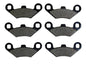 Front & Rear Brake Pads for Polaris Hawkeye 300 2x4 4x4 2007 2008 2009 2010 2011