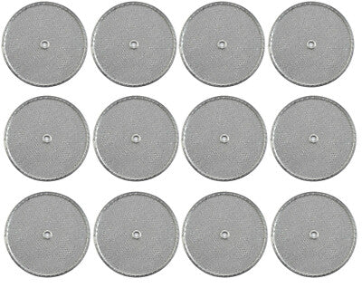 Solid Spare (12) 9-1/2" Round Range Hood w/ Grommet Hole Vent Aluminum Grease Filters 8501G