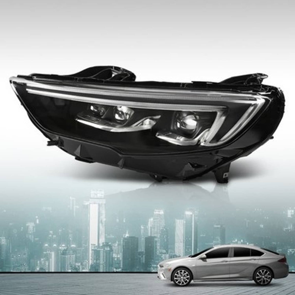 Solid Spare Full LED Headlight Assembly Left Fit For 2018-2020 Buick Regal w/o LED Module