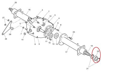 Rear Axle Bearing For EZGO 4 Cycle Gas Carts 91-Up Part 26811-G01, 26811G01