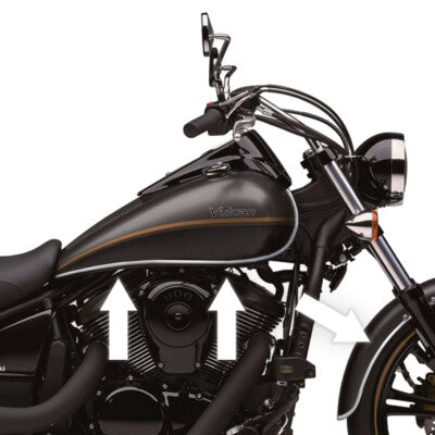 CHROME TANK TRIM For KAWASAKI VULCAN 750 800 900 1500