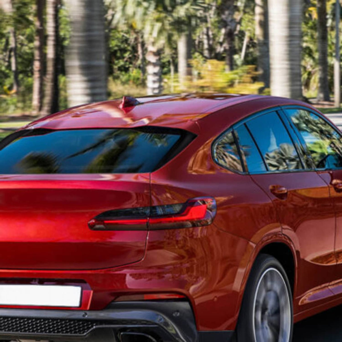 Solid Spare New Fit For BMW X4 G02 2019-2021 Rear Window Spoiler Side Wing Cover Matte Black