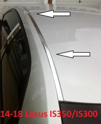 For 2014-2018 LEXUS IS350 IS300 CHROME ROOF TOP TRIM MOLDING KIT