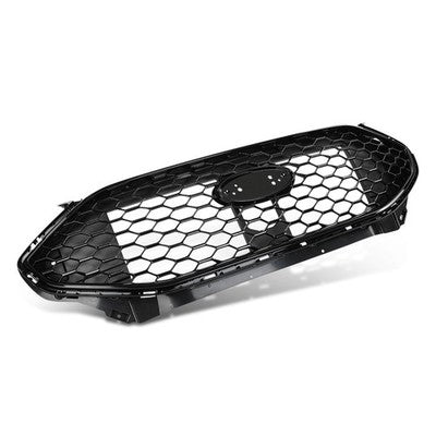 Solid Spare Fit For 2019-2022 Ford Edge ST Front Bumper Upper Grille Grill Assembly Black