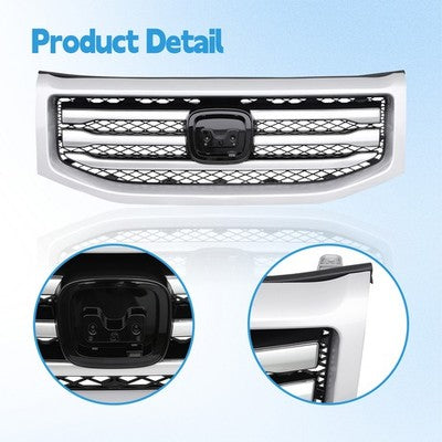 For Honda Pilot 2012-2015 12-15 Front Bumper Silver Grille Molding Surround Trim