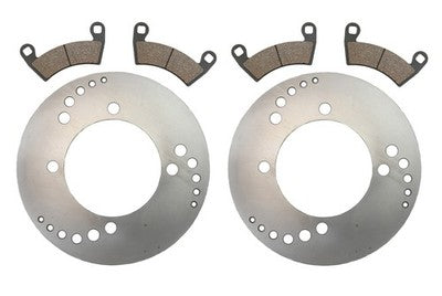 Solid Spare Front Disc Brake Rotors & Pads for Polaris RZR-4 800 900 & Ranger Crew 800 & 900