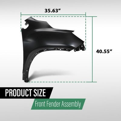 Solid Spare Fender Front Right Side Fit For 2017-2022 Chevrolet Trax GM1241403 42334474