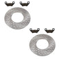 Solid Spare Front Brake Rotors Pads fits Arctic Cat 650 V2 V-2 4x4 FIS V-Twin 2004 2005 2006