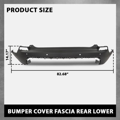 Solid Spare Rear Lower Bumper Cover Fit For 2019-2023 Jeep Cherokee 68407957AA CH1100A49