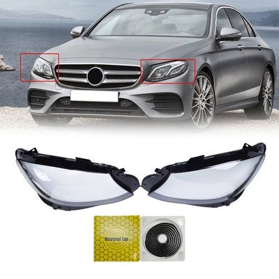 For 2017-2020 Mercedes E Class W213 Left & Right Headlamp Headlight Lens Cover