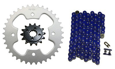 Solid Spare Blue 520x92 Drive Chain & 14/38 Sprockets fits Polaris Predator 500 2005-2007