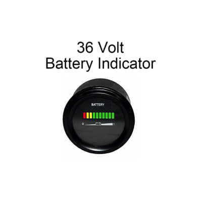36 Volt EZGO Club Car Yamaha Golf Cart Battery Indicator Meter Gauge 2" Round