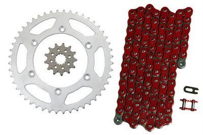 Solid Spare Red 520x114 Drive Chain & 13/48 Sprockets for Yamaha YZ450F 2010-2013 2015-2018