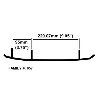 Solid Spare Bottom Line 4" Carbides for Yamaha fits many 2017-2024 Mountain Models