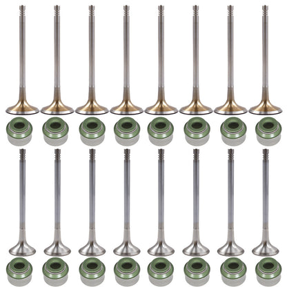 Solid Spare 16PCS Engine Intake Valves & Exhaust Valves Kit Fit for Audi VW 2.0T