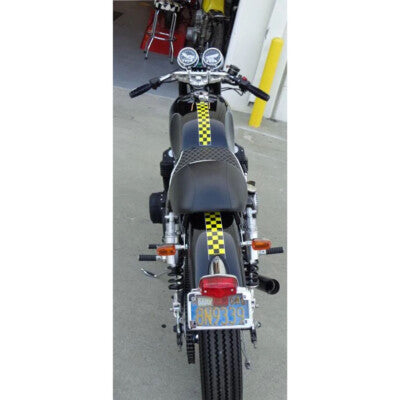 3" Cafe Racer Checker Tape 59 Club Decal  Thruxton Triumph Norton Royal Enfield