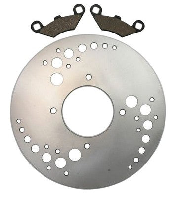 Solid Spare Rear Disc Brake Rotor & Semi-Metallic Pads for Polaris Outlaw 525 S 2009-2010
