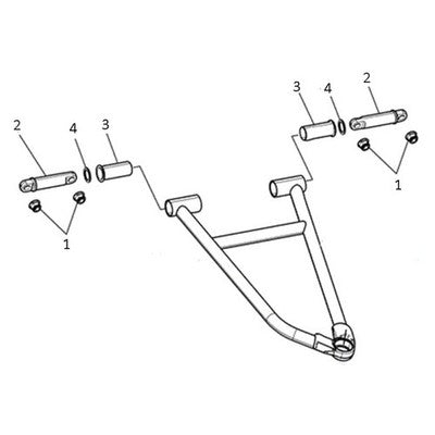 Solid Spare SPI Upper A-Arm Bushing Kit for Polaris Snowmobiles with OEM# 2205673 or 2205674