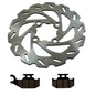 Solid Spare Rear Disc Brake Wave Rotor & Brake Pads for Yamaha Raptor 700 fits 2006-2012