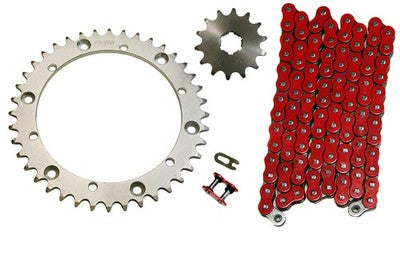 Solid Spare Red 520x100 O-Ring Drive Chain & 14/40 Sprockets for Yamaha Warrior 1989-2004