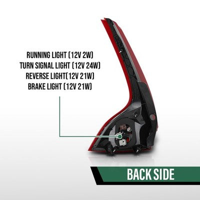 Solid Spare Tail Lights Brake Lamps Assembly Left & Right Side Fit For 2011-2017 Volvo XC60