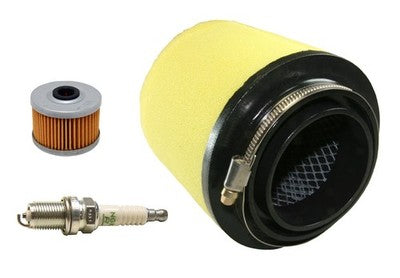 Solid Spare Air Filter, Oil Filter & NGK Spark Plug for Honda Foreman 500 fits 2005-2009