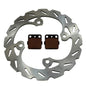 Solid Spare Rear Wave Disc Brake Rotor & Semi-Metallic Pads for Honda TRX400EX & TRX400X