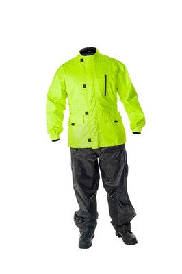 Solid Spare Men's Fulmer TRS2 StormTrak Rain Suit Motorcycle Rain Jacket Pants & Carry Bag