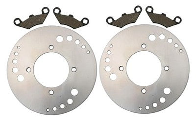Solid Spare 2 Front Brake Rotors Semi-Metallic Pads 2001-2002 for Polaris Magnum 325 2x4 4x4