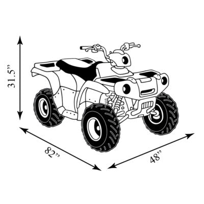 ATV Cover for Honda Yamaha fits Suzuki Polaris Black ATV Cover