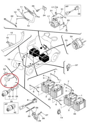 Reverse Buzzer Beeper For Yamaha G11-G29 Golf Carts - JR1-H3383-02-00, JR1-H3383