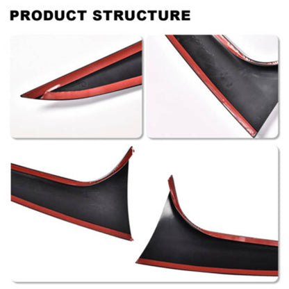 Solid Spare New Fit For BMW X4 G02 2019-2021 Rear Window Spoiler Side Wing Cover Matte Black