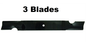 Solid Spare (3) Blades for 61" 320243 320245 7079222 Grasshopper