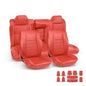 Solid Spare Fit For 2011-2014 Dodge Challenger SE SXT RT Full Set RED Seat Covers Replace
