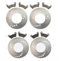 Solid Spare Front & Rear Brake Rotors & Pads fits Polaris Ranger 500 4x4 EFI HO - 2009 2010