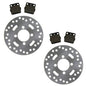 Solid Spare 2 Front Disc Brake Rotors & Semi-Metallic Brake Pads for Yamaha Raptor 660