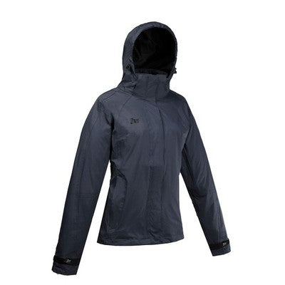 Solid Spare Women's Mossi Quest Rain Jacket Taped Seams Ladies Rain Coat Grey Large