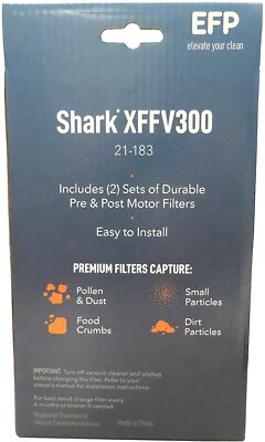 Solid Spare EFP 4 Filters for Shark Rocket HV292, HV300 Series, UV450