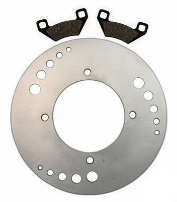 Solid Spare Front Disc Brake Rotor & Semi-Metallic Brake Pads fits Polaris 2006 Hawkeye 300